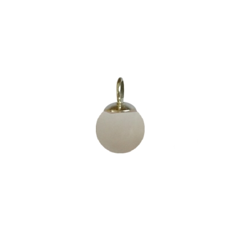 Charm Mothter of Pearl 8mm with a silver endcap; per 2 pcs