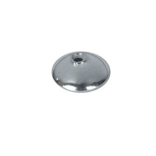 Silver beadcap, round, 10mm, shiny; per 10 pcs