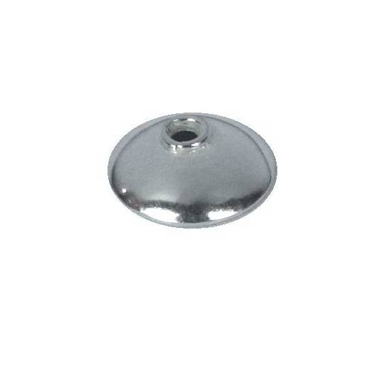 Silver beadcap, round, 12mm, shiny; per 10 pcs