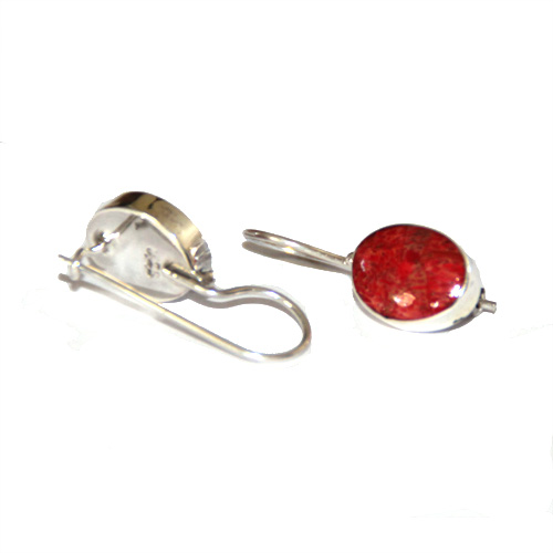 Silver earring, oval, 9x12mm; per pair
