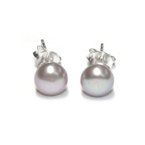 Silver earstick with freshwater pearl 7mm; per pair