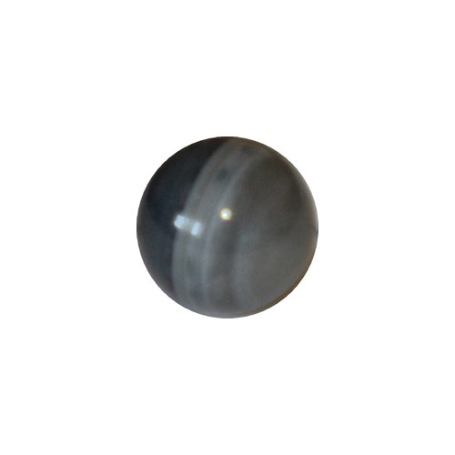 Grey Agate, round, no hole, 8mm; per 5 pcs