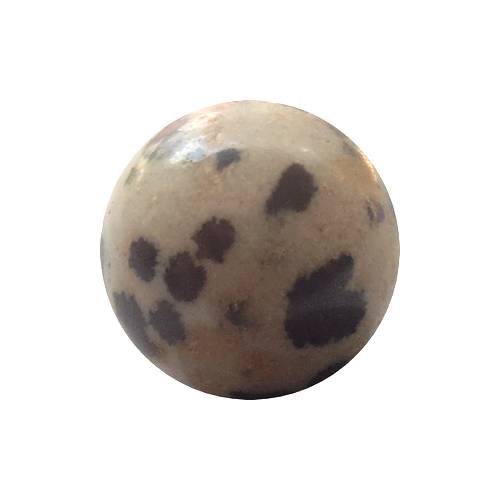 Dalmatier Jasper, round, no hole,12mm; per 5 pcs