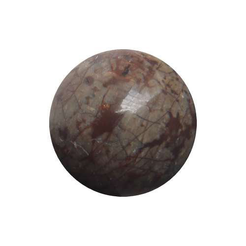 Brown snowflake Obsidian, round, no hole, 12mm; per 5 pcs