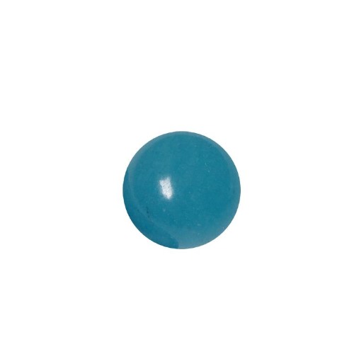 Quartz, dyed turkquoise, round, no hole, 8mm; per 5 pcs
