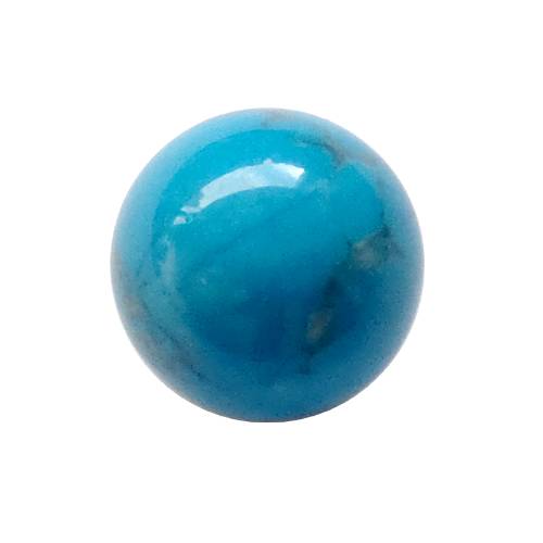 Turquoise, round, no hole, 12mm; per 5 pcs