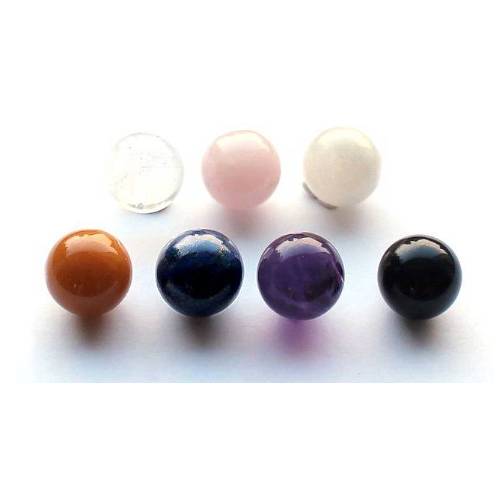 Set of 7 gemstone spheres 16mm; per 7 sets