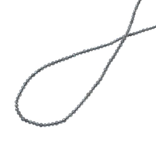 Labradorite, round, 2.5mm, facetted; per 40cm string
