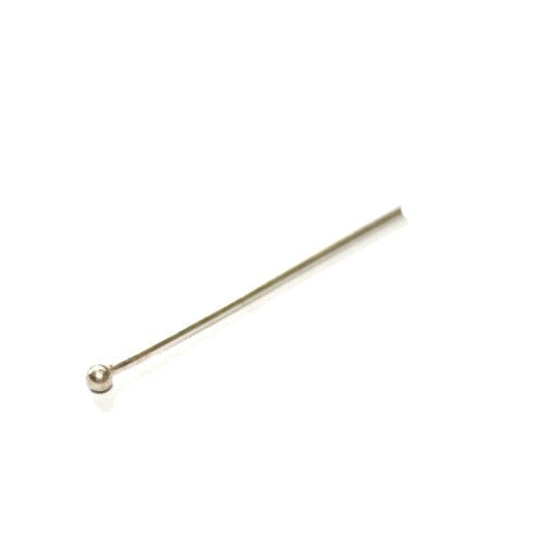 Silver headpin, 4cm, wire 0.75mm; per 25 pcs