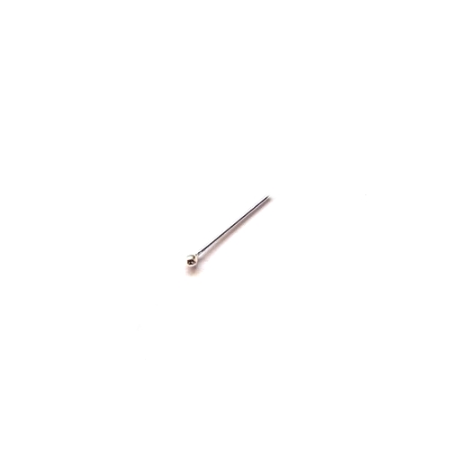 Zilveren nietstift, 20mm, wire 0.5mm; per 50 stuks