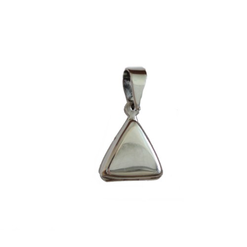 Zilveren medaillon, driehoek, 14m, glanzend; per stuk
