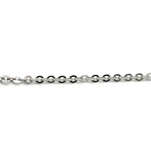Stainless steel oval chain, 2.5x3mm, shiny; per 5 meter
