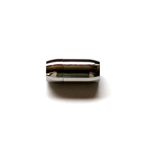 Stainless Steel magnetlock for 4mm, shiny; per 10 pcs