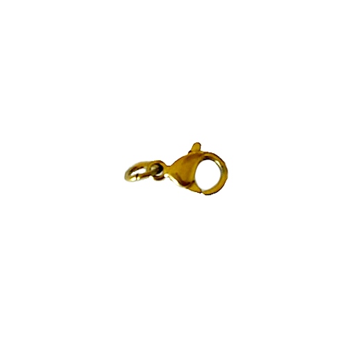 Stainless steel lobsterclasp, 5.5x9mm, ip gold; per 25 pcs