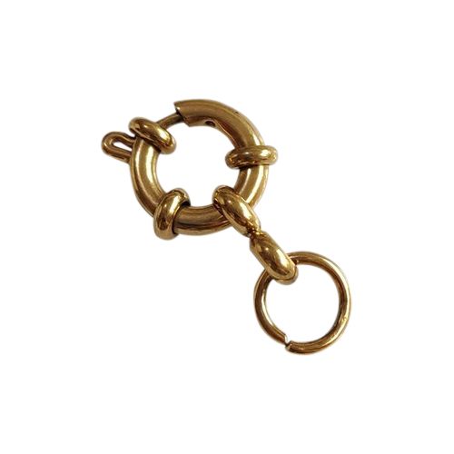 Stainless steel lspringclasp, 10mm, ip gold; per 5 pcs