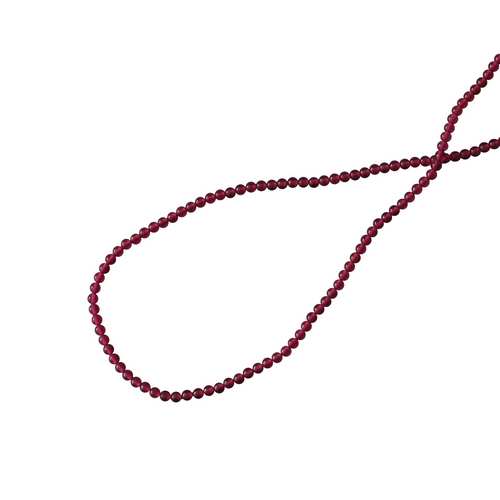 Spinel ruby, round facetted, 2mm; per 40cm string