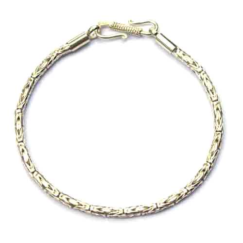 Silver bracelet, Borobudur, 3mm, shiny; per pc
