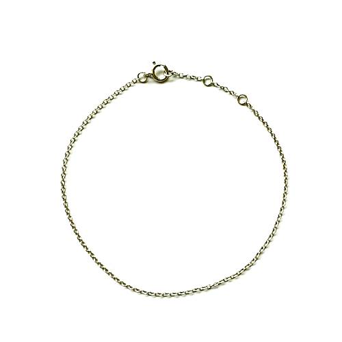 Silver bracelet, ancherchain, length 19.5cm, rhodium; per pc