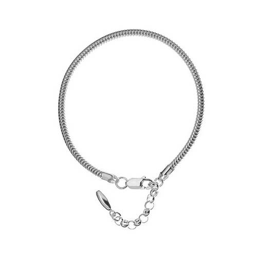 Silver bracelet, snakechain 3mm, shiny; per pc