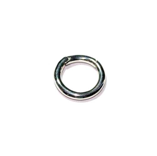 Silver lock, round, 20mm, shiny; per pc