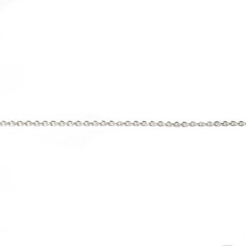 Zilveren ketting, 1.25x1.60mm, wire 0.4mm, glanzend; per meter