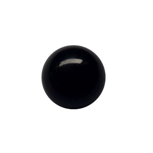 Black Agate, round, no hole, 8mm; per 5 pcs
