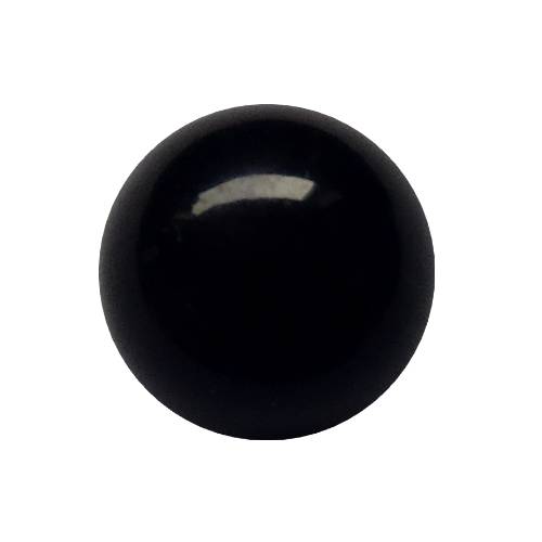 Black Agate, round, no hole, 12mm; per 5 pcs