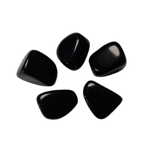 Black obsidian, pebble, 20-30mm; per 5 pcs