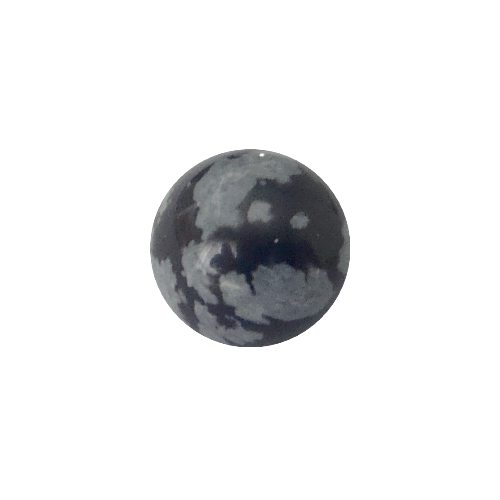 Snowflake Obsidian, round, no hole, 8mm; per 5 pcs