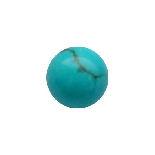 Chinese Turquoise, round, no hole, 8mm; per 5 pcs