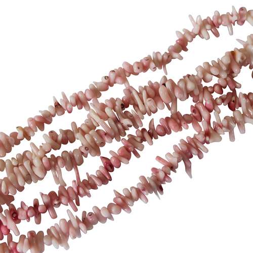 Pink Coral, branch, 3-5x10-13mm, light pink; per string