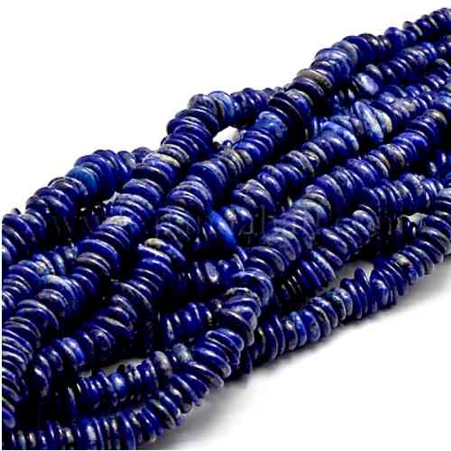 Lapis Lazuli, chips, 5-8mm; per 80cm string