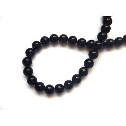 Black Obsidian, round, 4mm; per 40cm string
