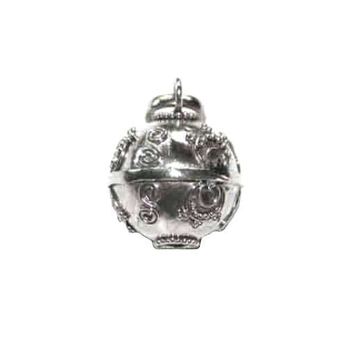 Silver harmony ball, Balinese granulated, 14mm; per pc