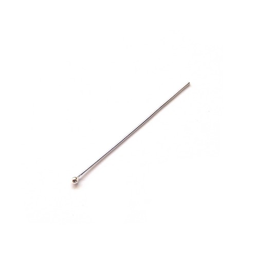Silver headpin, 3cm, wire 0.5mm; per 25 pcs