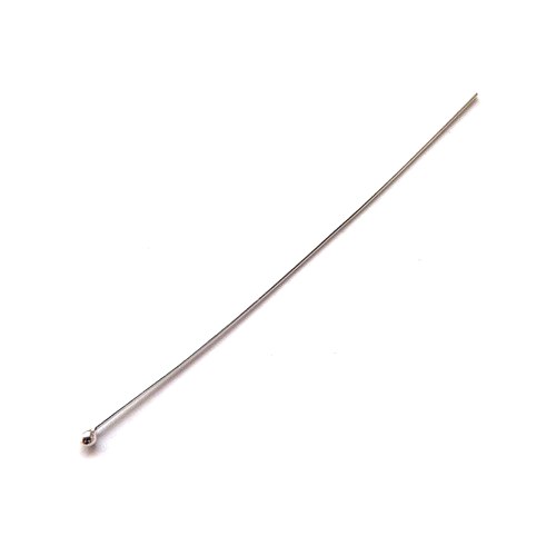 Silver headpin, 5cm, wire 0.5mm; per 25 pcs