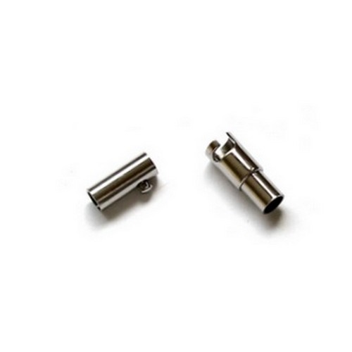Metalen bajonet magneetsluiting 3mm, glanzend; per 20 stuks