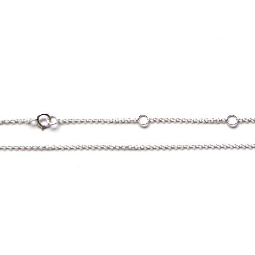 Silver necklace, length 45cm, no rhodium; per pc
