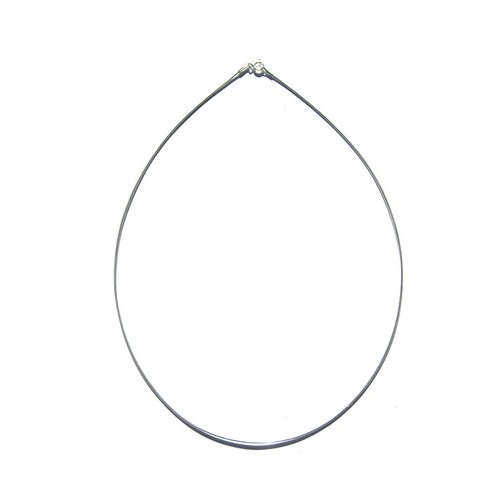 Silver flexible necklace, 0.9mm, 45cm; per pc