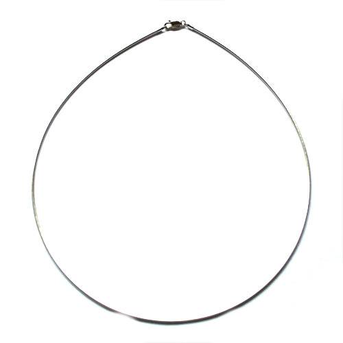 Silver flexible necklace, 1.2mm, length 45cm; per pc