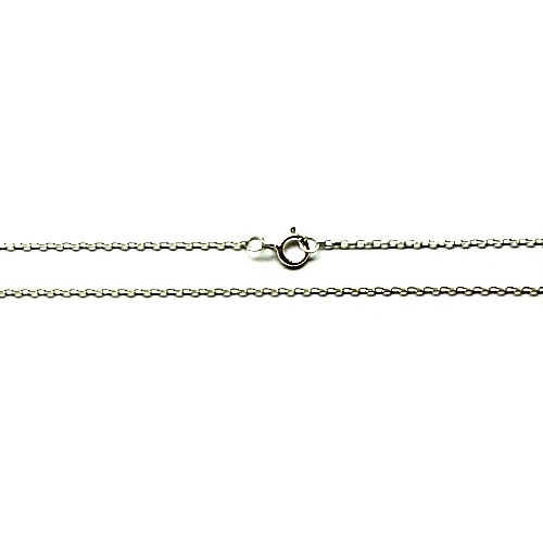Zilveren ketting, 1x1.5mm, 45cm, glanzend; per stuk