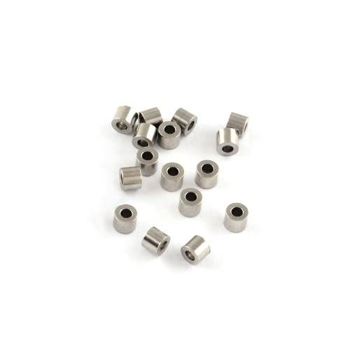 Stainless steel bead, tube, 2.5x3mm, shiny; per 50 pcs