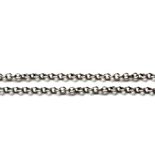 Stainless steel oval chain, 2.5x3mm; per 5 meter