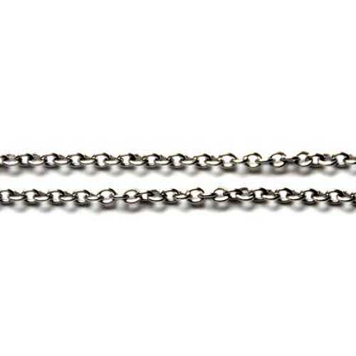 Stainless steel oval chain, 4x5mm; per 5 meter