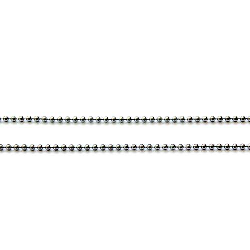 Stainless steel ball chain, 1.5mm, shiny; per 5 meter