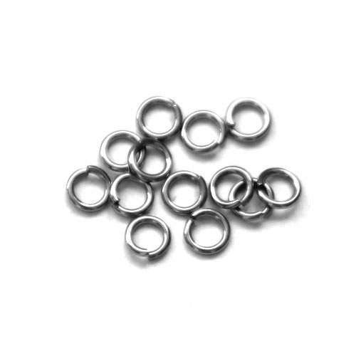Stainless steel open ring 6mm, wire 0.8mm; per 250 stuks
