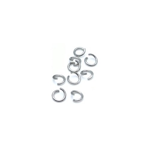 Stainless steel open ring 4mm, wire 0.6mm; per 250 stuks