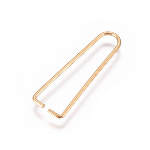 Stainless Steel pinch bail, 27x1mm, goldplated; per 10 pcs