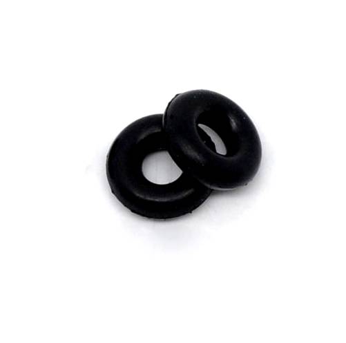 Siliconen ring, 6mm, zwart; per 100 stuks